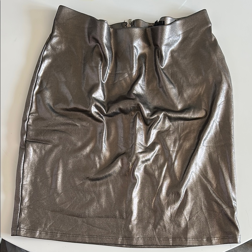 Silver Metallic Skirt